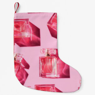 Pattern bottles of woman perfume small christmas stocking