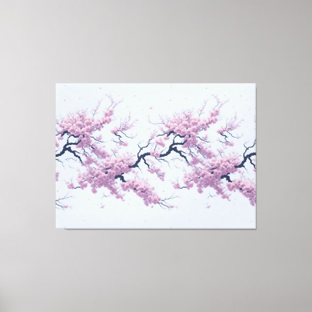 Pattern Cherry Blossoms Canvas Print (Front)