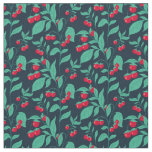 Pattern cherry tomatoes on the bushes  fabric