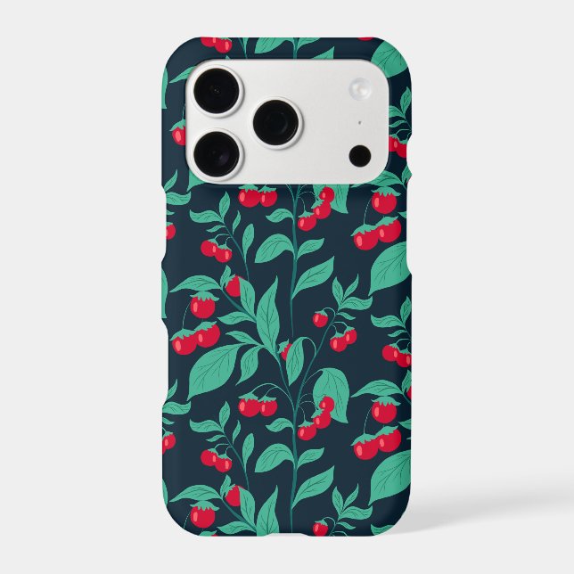 Pattern cherry tomatoes on the bushes iphone case (Back)