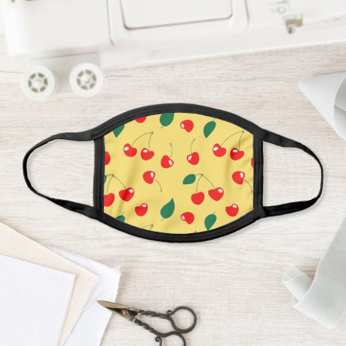 Pattern Cherry Tropical Fruit Face Mask