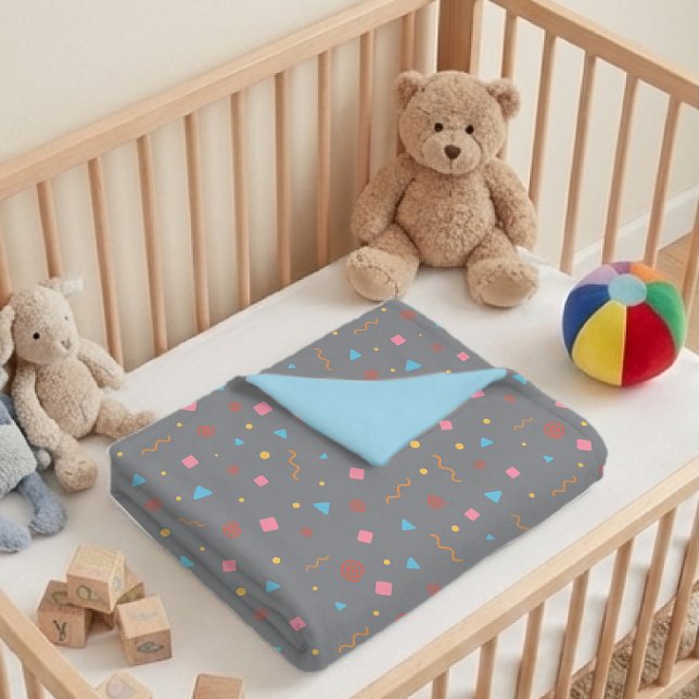 Pattern christmas geometric yellow orange grey baby blanket (Creator Uploaded)