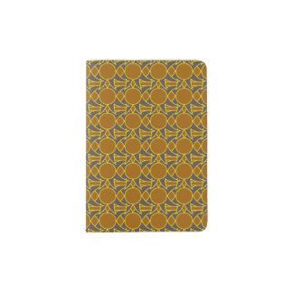 Pattern Circle Yellow Batik Passport Holder