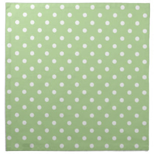 Pattern classic polka dots green cloth napkin