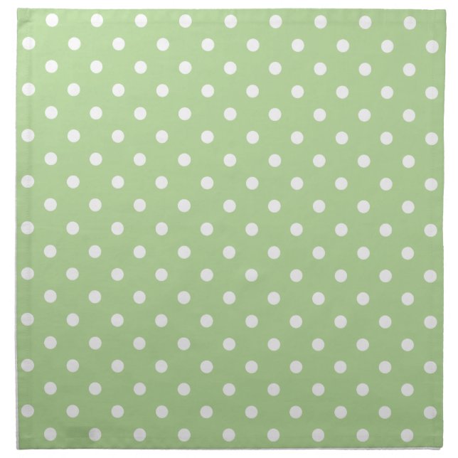 Pattern classic polka dots green cloth napkin (Front)