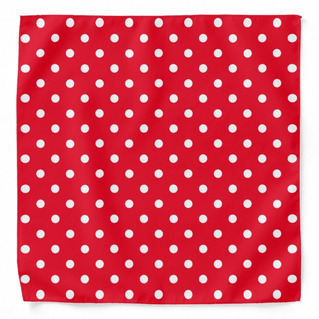 Pattern classic red polka dots bandana (Front)
