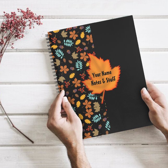 Pattern colorful autumn leaves Notebook (Creator Uploaded)