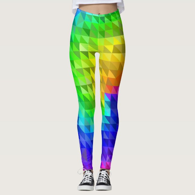 Pattern Colorful Inspiration Retro Summer  Leggings (Front)