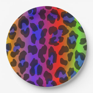 Pattern Colorful Inspiration Retro Tiger Paper Plates