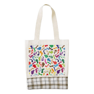 Pattern colorful Women's shoes Zazzle HEART Tote Bag