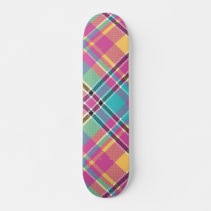 Pattern Colorfull Modern Geometric Vintage Skateboard
