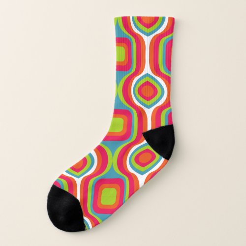 Pattern Colorfull Stylish Geometric Vintage Cute   Socks