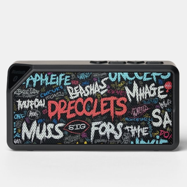 pattern colour multiwords bleutooth speaker (Front)