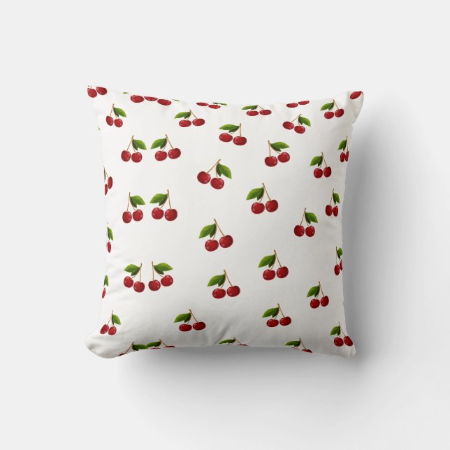 Pattern Coquette CherryThrow Pillow (Front)