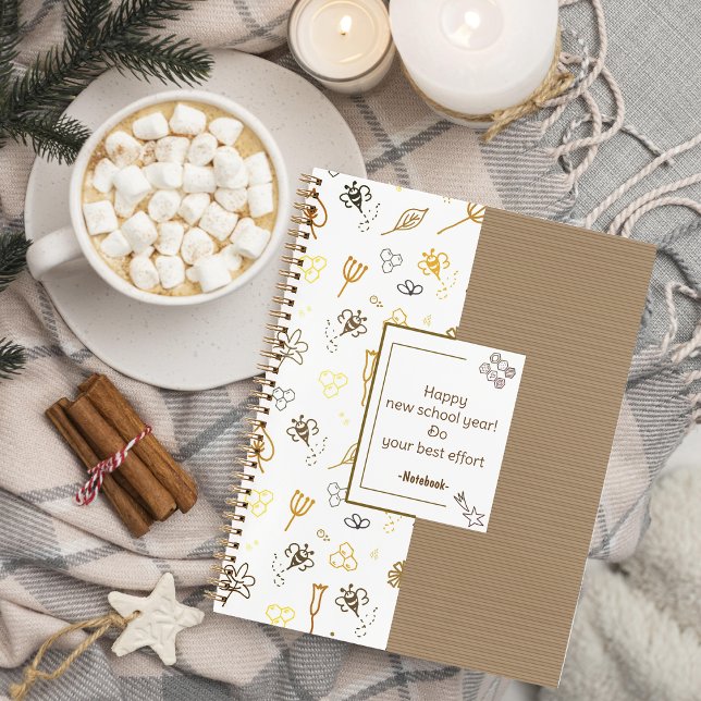 Pattern cute bee Notebook (Creator Uploaded)