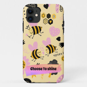 Pattern cute Bees iPhone Case