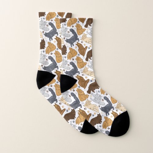 Pattern cute cat house cat Maine Coon Socks