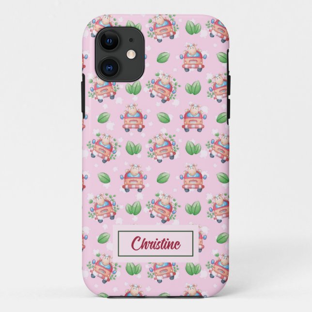 Pattern Cute Sheep iPhone Cases (Back)