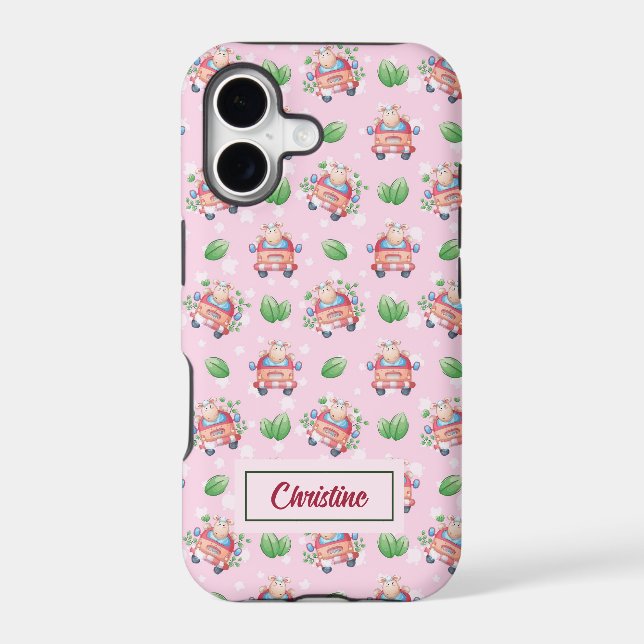 Pattern Cute Sheep iPhone Cases (Back)