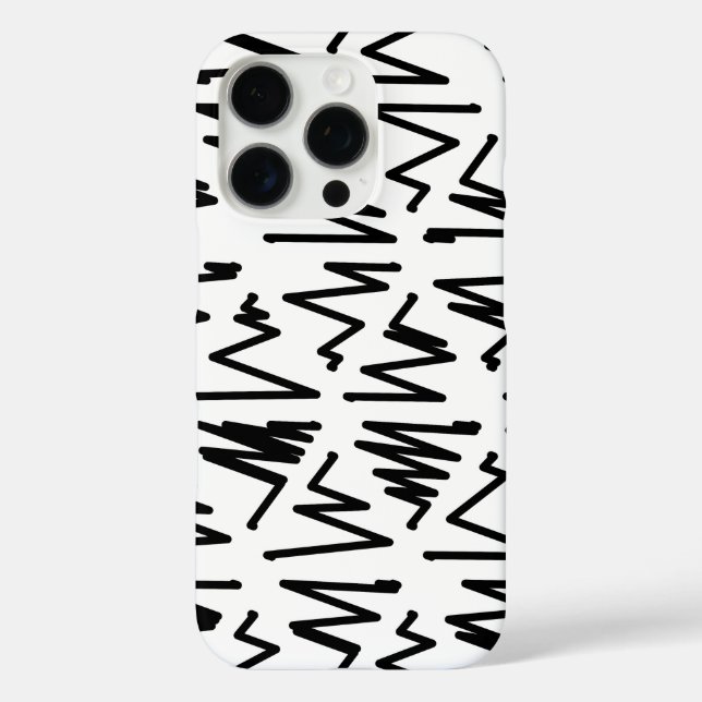 Pattern Design in Black and White Case-Mate iPhone Case (Back)
