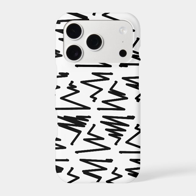 Pattern Design in Black and White Case-Mate iPhone Case (Back)
