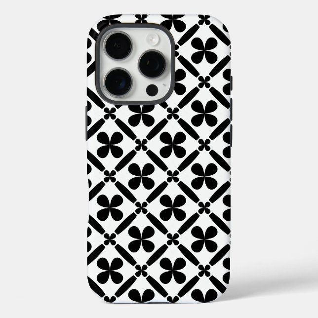 Pattern Design in Black and White Case-Mate iPhone Case (Back)