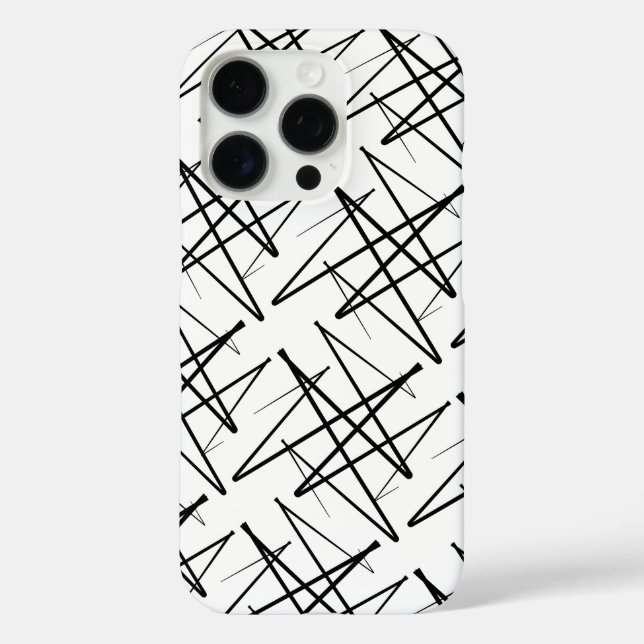 Pattern Design in Black and White Case-Mate iPhone Case (Back)
