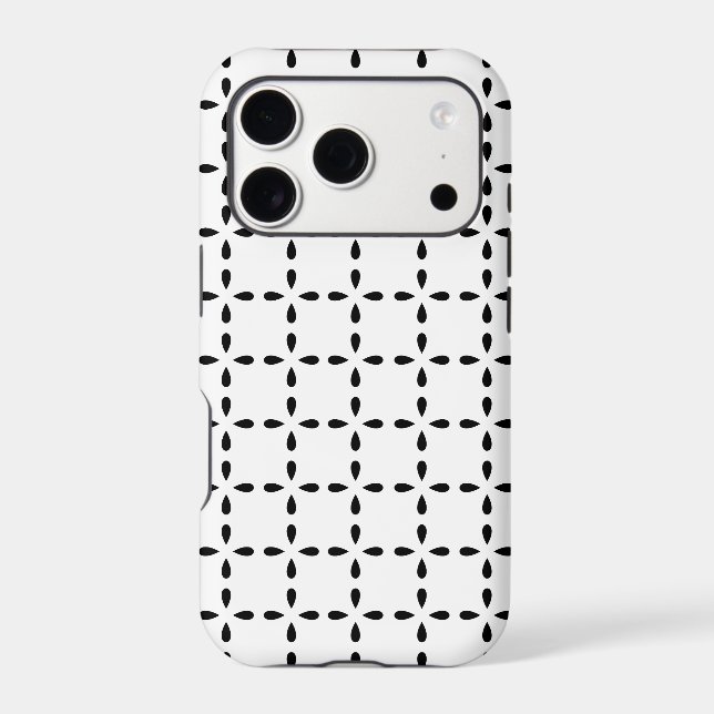 Pattern Design in Black and White Case-Mate iPhone Case (Back)