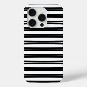 Pattern Design In Black And White Iphone 15 Pro Case by pure_fantasy at Zazzle