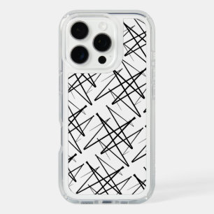 Pattern Design in Black and White iPhone 16 Pro Case