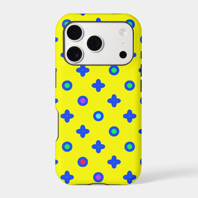 Pattern Design on Yellow Case-Mate iPhone Case (Back)