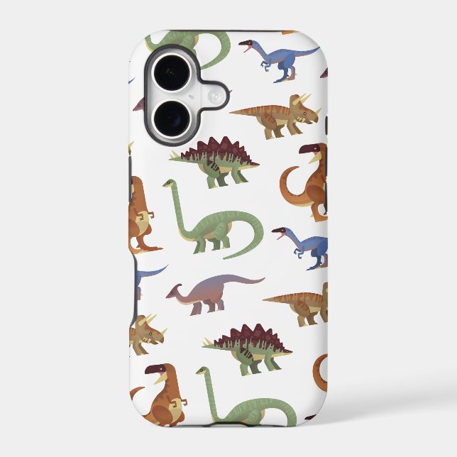 Pattern dino comic dinosaur iphone case (Back)