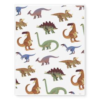 Pattern dino comic dinosaur temporary tattoos