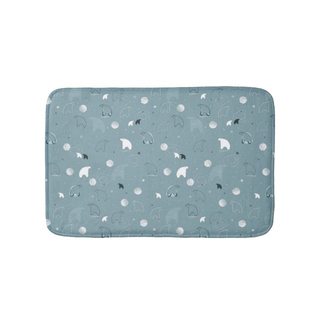 pattern displaying a cute polar bathroom mat (Front)