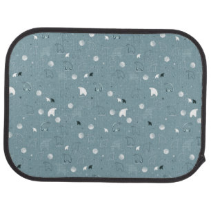 pattern displaying a cute polar car mat