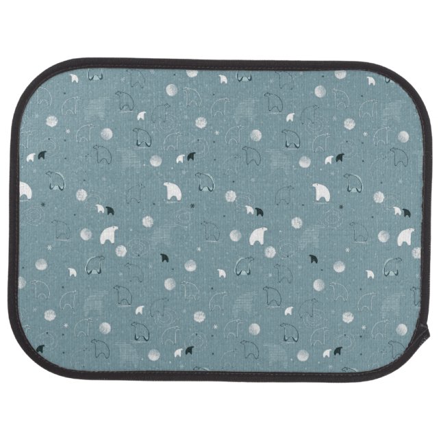 pattern displaying a cute polar car mat (Rear)