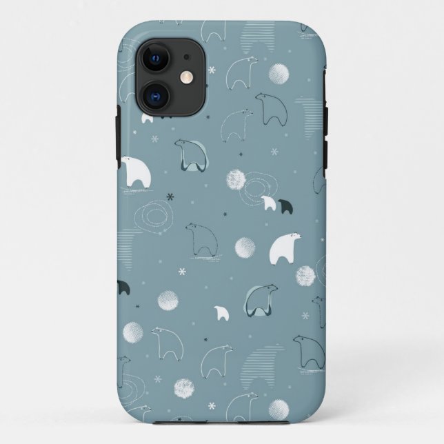 pattern displaying a cute polar Case-Mate iPhone case (Back)