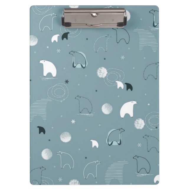 pattern displaying a cute polar clipboard (Front)
