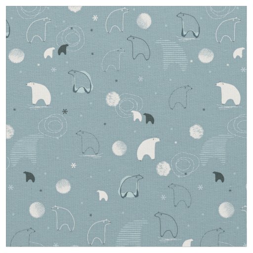 pattern displaying a cute polar fabric