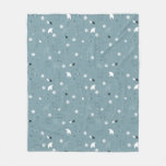 pattern displaying a cute polar fleece blanket