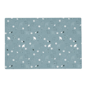 pattern displaying a cute polar placemat