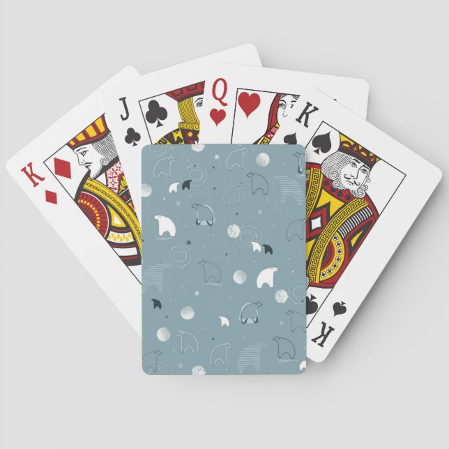 pattern displaying a cute polar poker cards (Back)