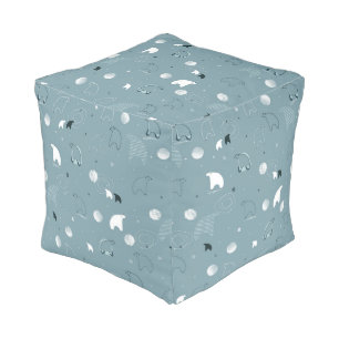 pattern displaying a cute polar pouf