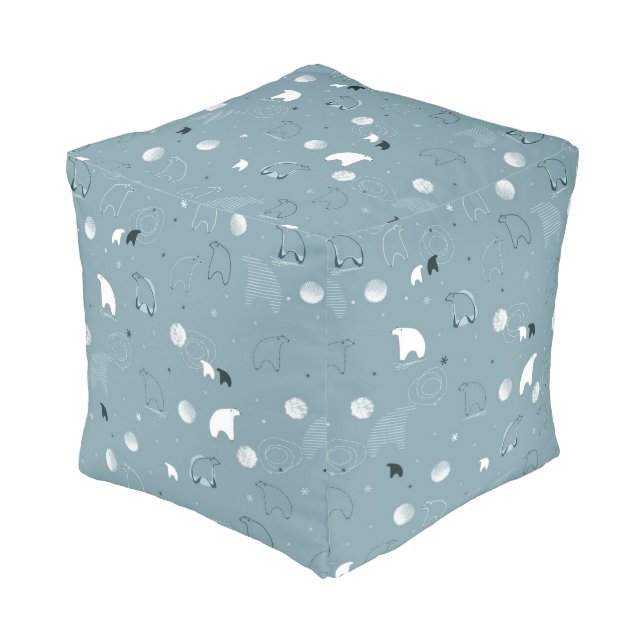 pattern displaying a cute polar pouf (Angled Front)