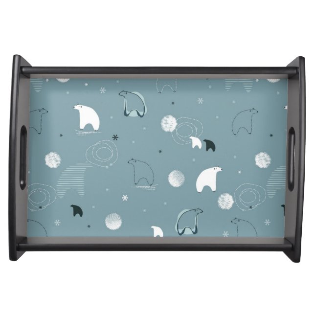 pattern displaying a cute polar serving tray (Front)