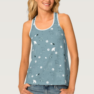 pattern displaying a cute polar tank top