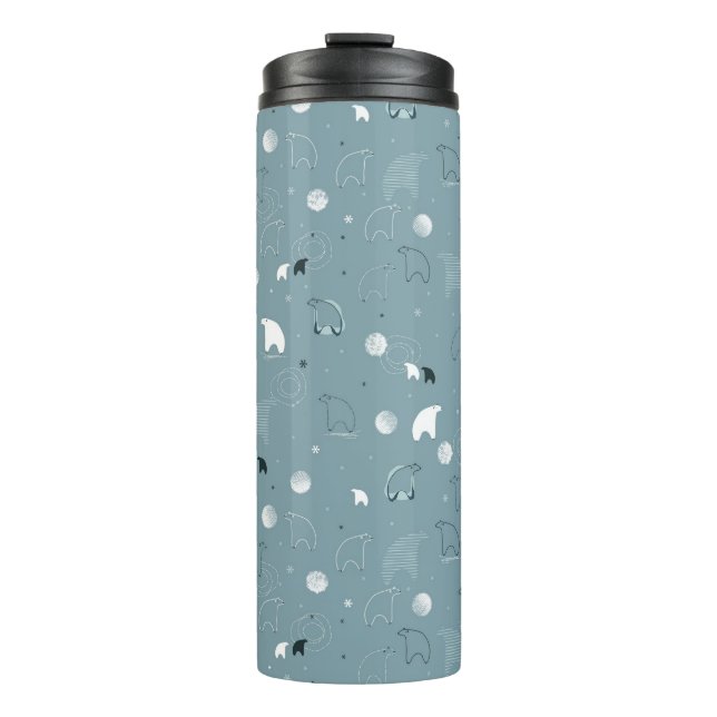 pattern displaying a cute polar thermal tumbler (Front)