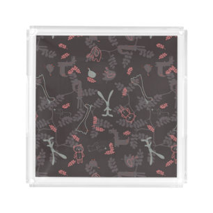 pattern displaying baby animals 1 acrylic tray