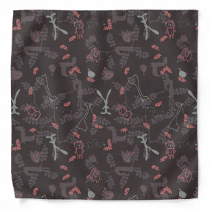 pattern displaying baby animals 1 bandana