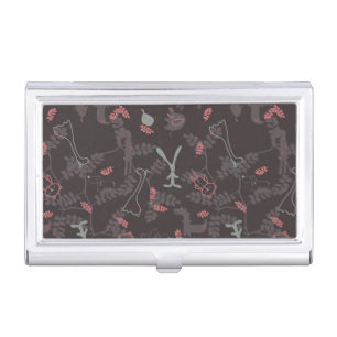 pattern displaying baby animals 1 case for business cards